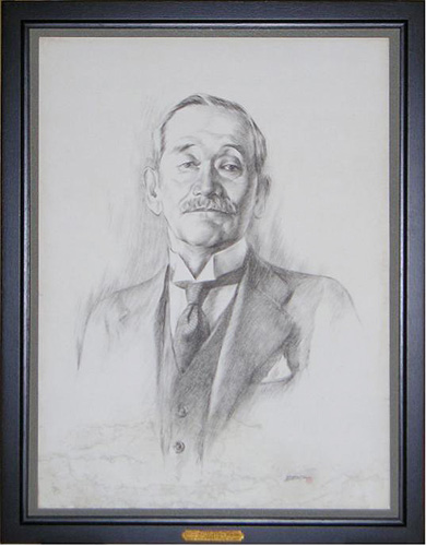 財団法人講道館　所蔵　銅版画／嘉納治五郎像修復施工